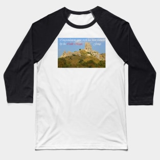 Corfe Castle Banner Baseball T-Shirt